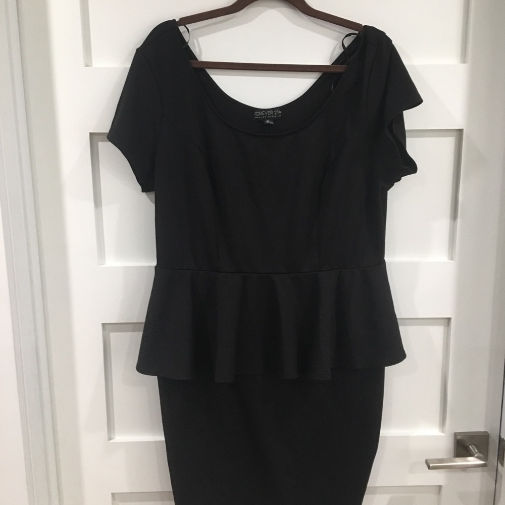Black peplum Dress